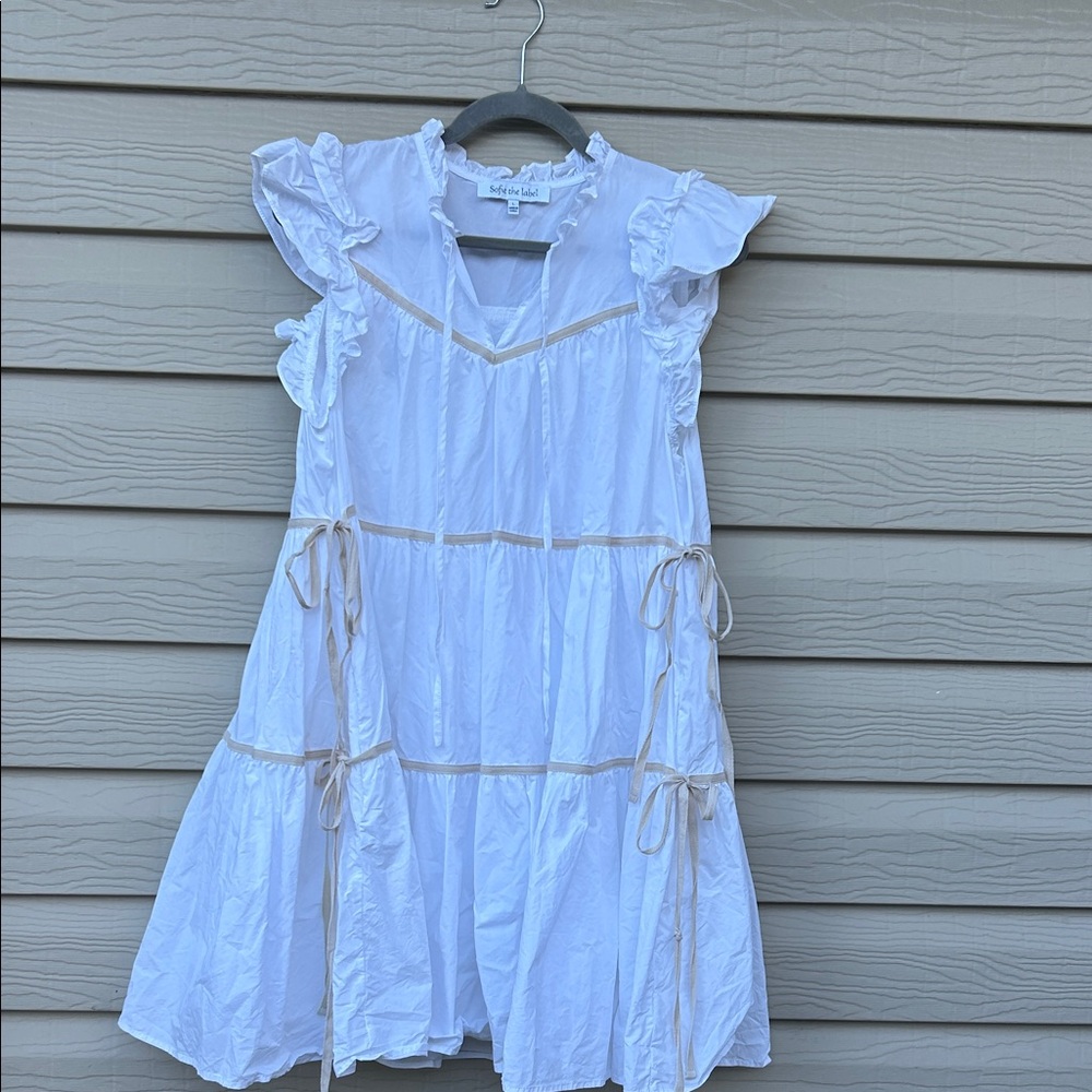 Matilda Jane White Ruffled Midi Dress